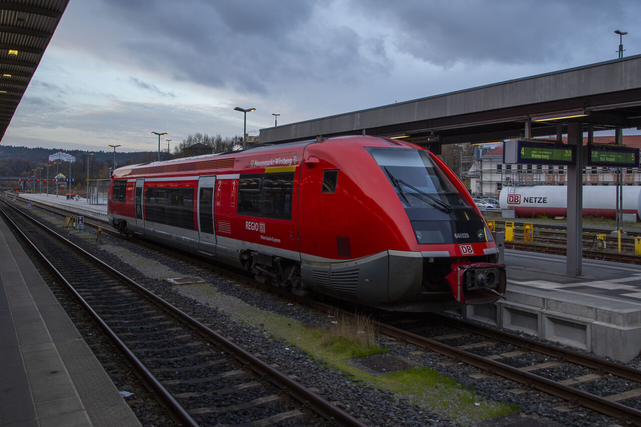 641 029 der DB in Bayreuth Hbf