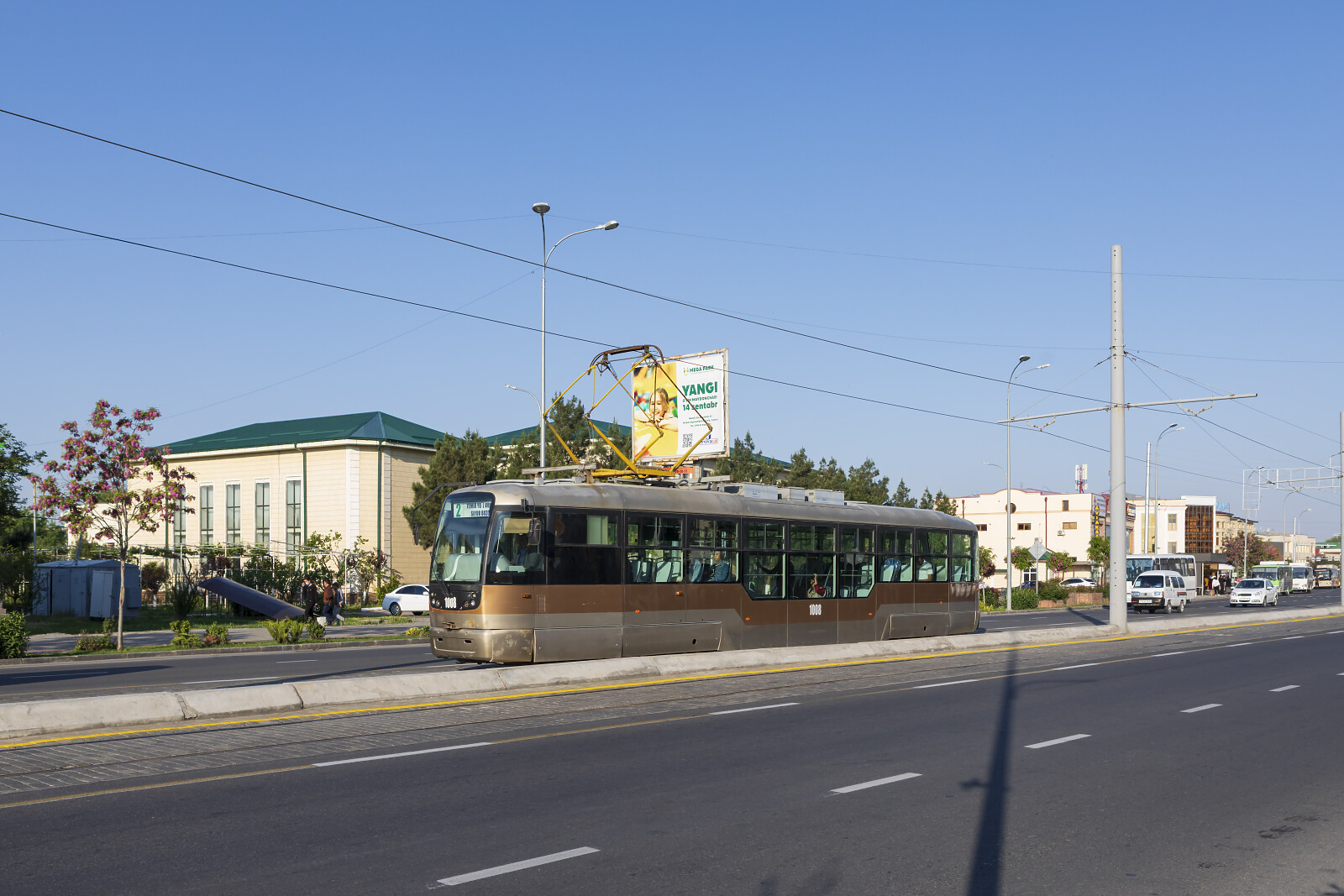 1008 der DK (Tramvay liniyalarini ekspluatatsiya qilish direksiyasi) bei Samarkand (Afrosiyob), Usbekistan