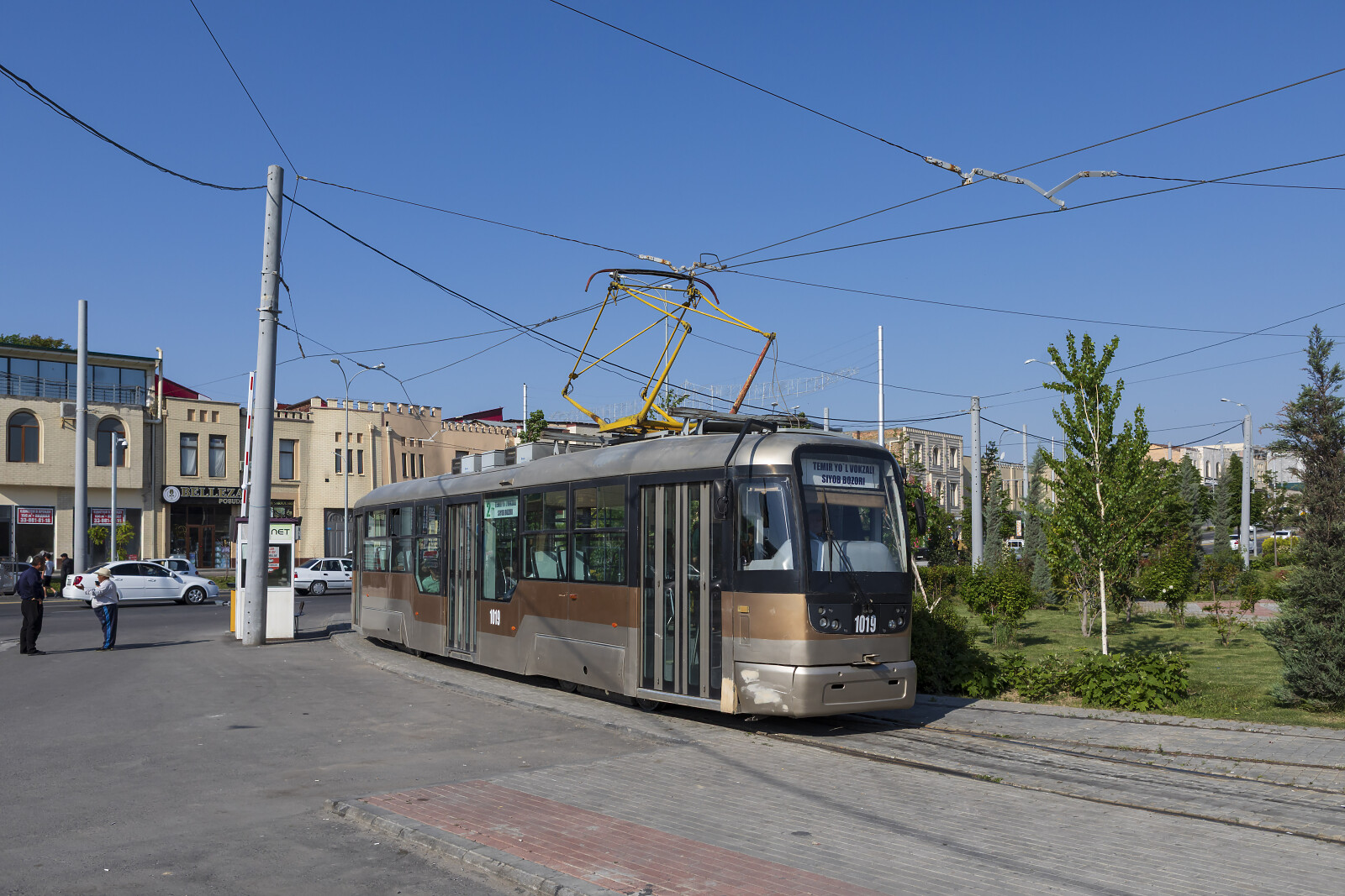 1019 der DK (Tramvay liniyalarini ekspluatatsiya qilish direksiyasi) bei Samarkand (Siyob Bozori), Usbekistan