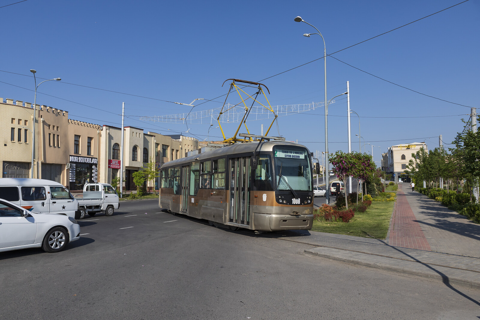 1008 der DK (Tramvay liniyalarini ekspluatatsiya qilish direksiyasi) bei Samarkand (Siyob Bozori), Usbekistan