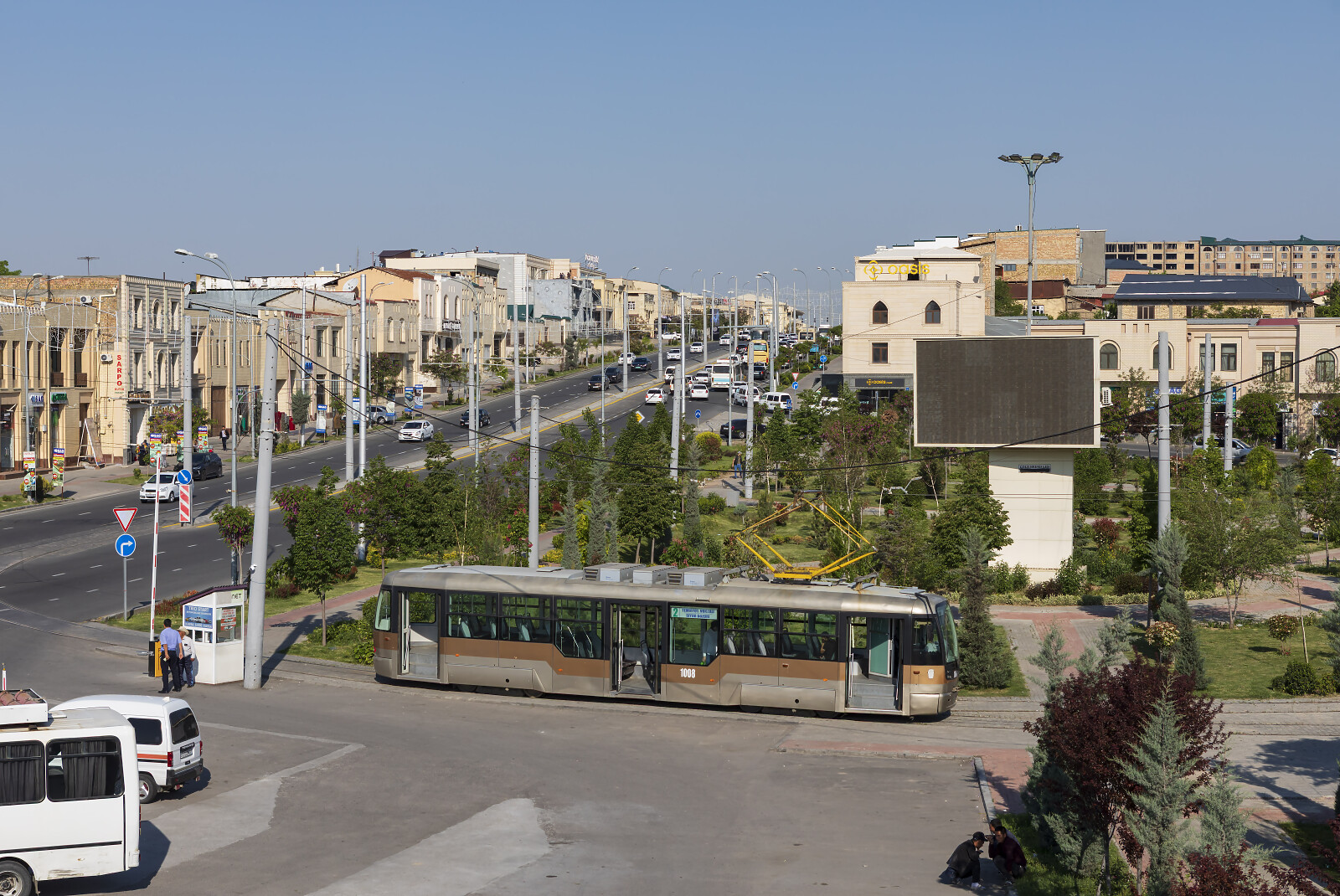 1008 der DK (Tramvay liniyalarini ekspluatatsiya qilish direksiyasi) bei Samarkand (Siyob Bozori), Usbekistan
