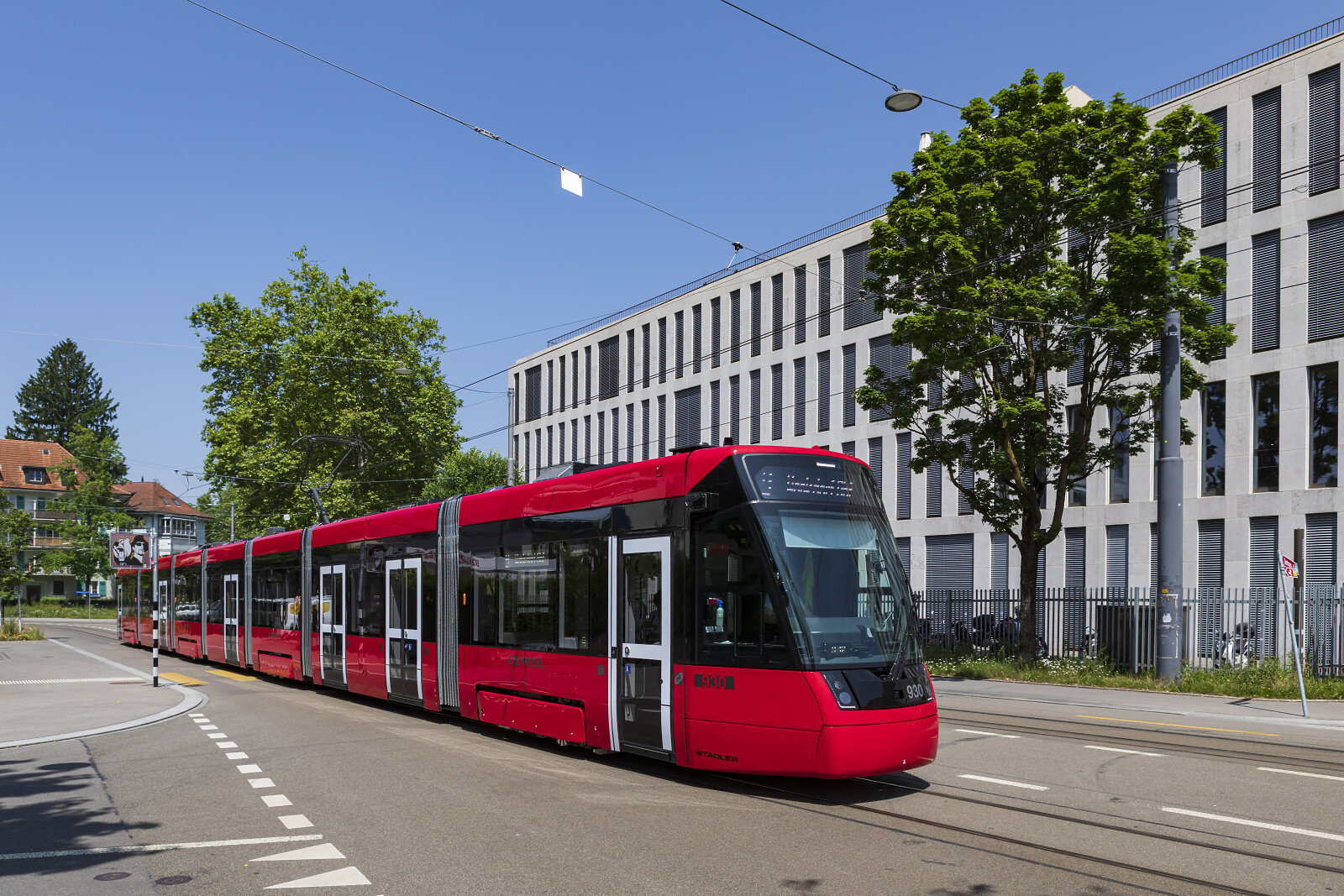 Be 6/8 930 der SVB (Städtische Verkehrsbetriebe Bern (Bernmobil)) bei Bern (Guisanplatz Expo), Schweiz