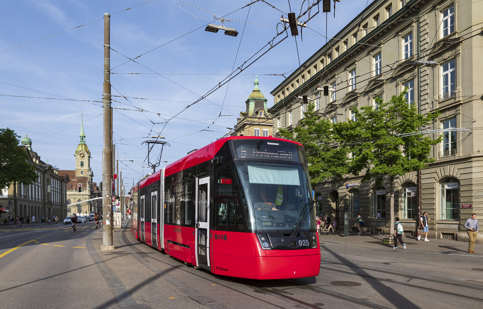 Be 6/8 925 der SVB (Städtische Verkehrsbetriebe Bern (Bernmobil)) bei Bern (Hirschengraben), Schweiz